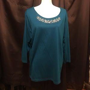 Beaded St. John’s  Bay long sleeve T-shirt